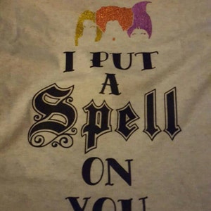 hocus pocus t shirt i put a spell on you