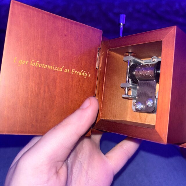 Five Nights at Freddy's Hand Crank Custom Engraved Wood Music Box