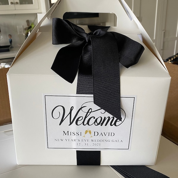 Custom Wedding Welcome Boxes - Hotel Welcome Boxes for Wedding Guests ...