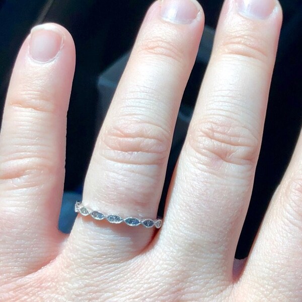 Visual Reference: Art Deco Half Eternity Band Ring