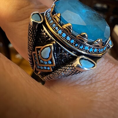 Men's Seal Of Solomon Ring - Solid 925 Sterling Silver, Turkish Style, No Stone