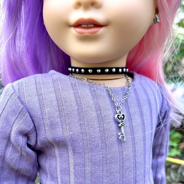 Handmade Cream White Pearl & Gold Wire Choker Necklace For 11.5" Fashion Dolls (Barbie-Size)