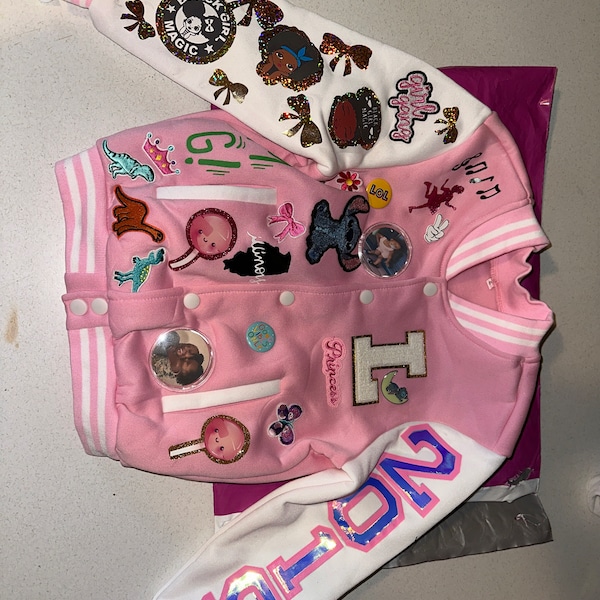 Represent - Initial Varsity Jacket In Burnt Red