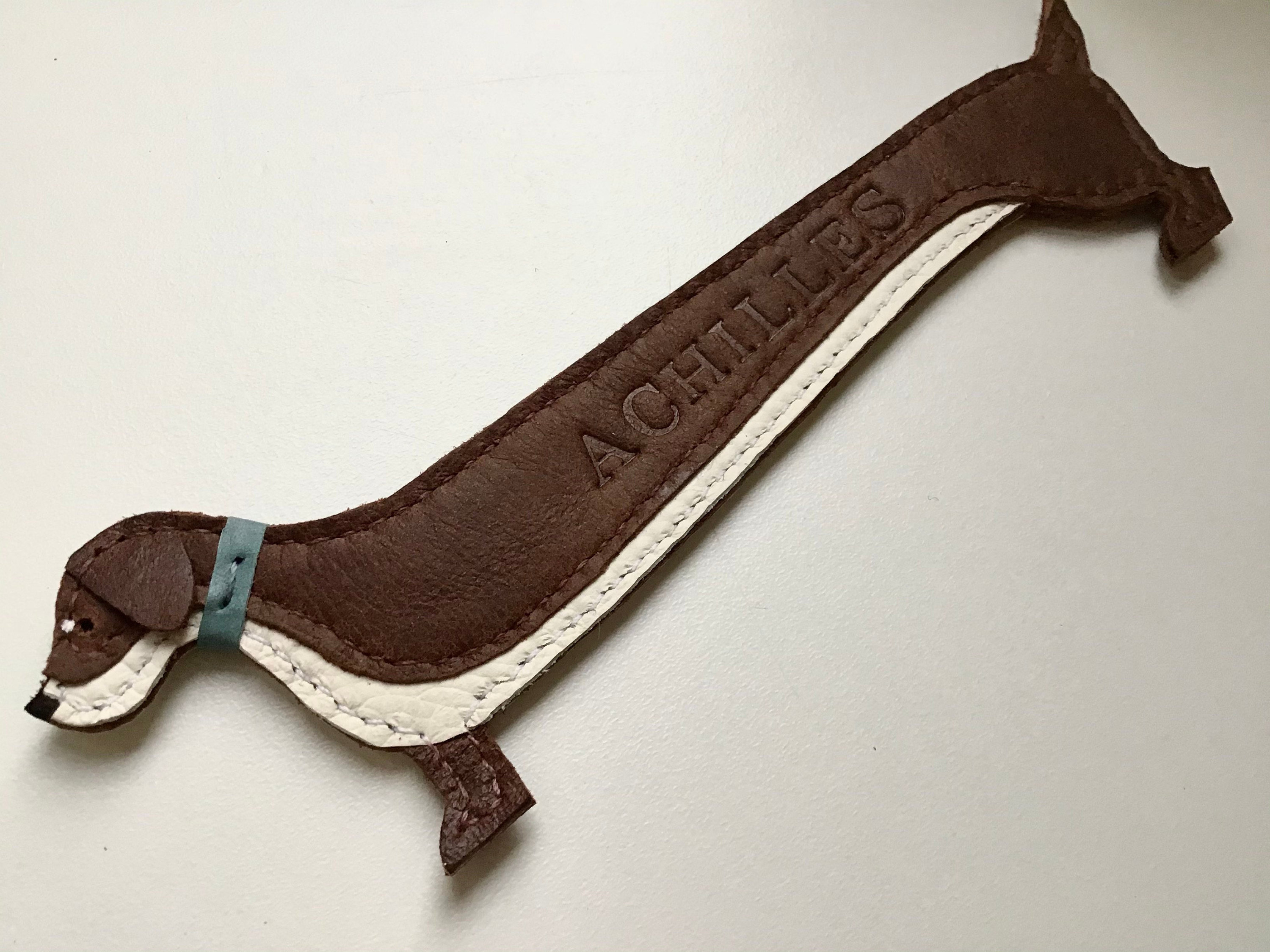 Sausage Dog Bookmark, Custom Leather Bookmark, Miniature Dachshund Gift, Christmas gift,Dog Bookmark, Dapple Dachshund Bookmark, Doxie