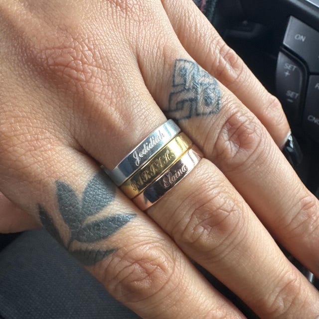 Engraved Name Band Ring by Gracepersonalized - Custom
