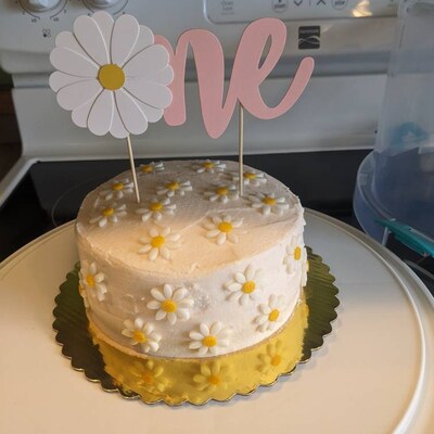 50 Edible Fondant Daisies 1 / Cake Cupcake Sugar Decorations/ Fondant ...
