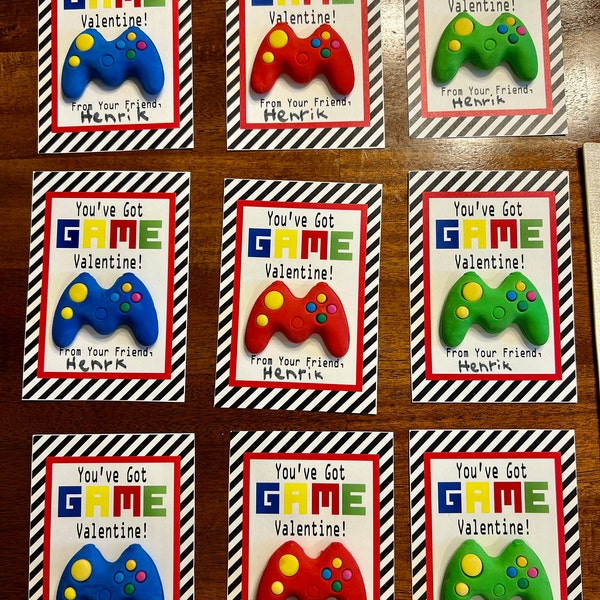 PRINT YOUR OWN You've Got Game Valentine's Day Treat Tags Cards Digital ...