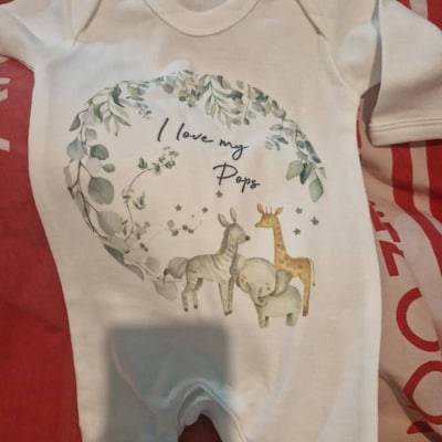 I Love My Daddy Baby Vest, Personalised Babygrow, Daddy Babygrow ...