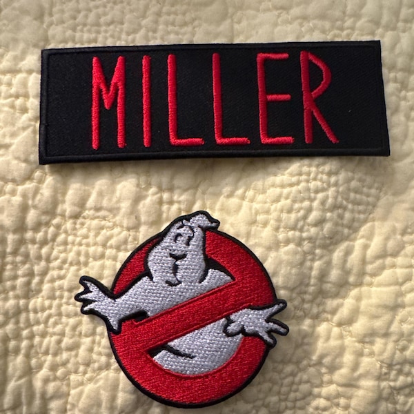 Custom Ghostbusters NAME TAG ,personalized Embroidered PATCHES / Hook ...