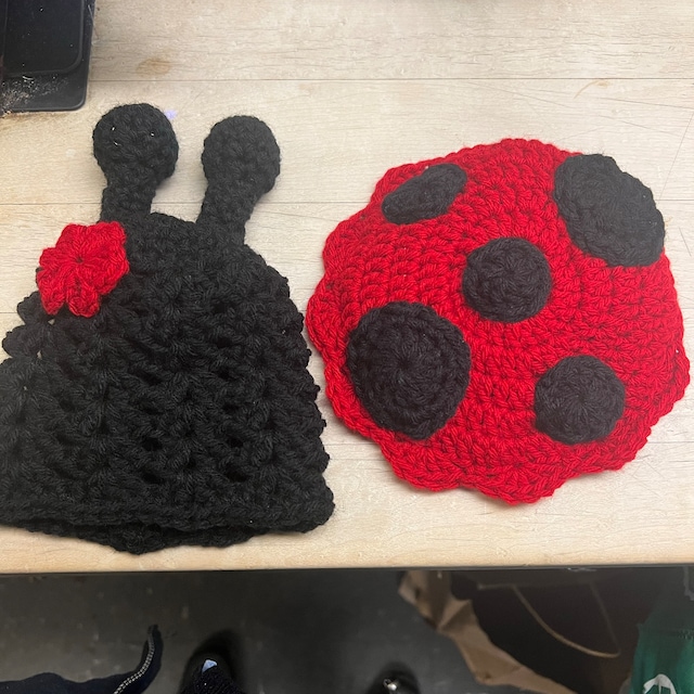 A customer's finished Ladybug and Bunny Newborn Crochet Patterns