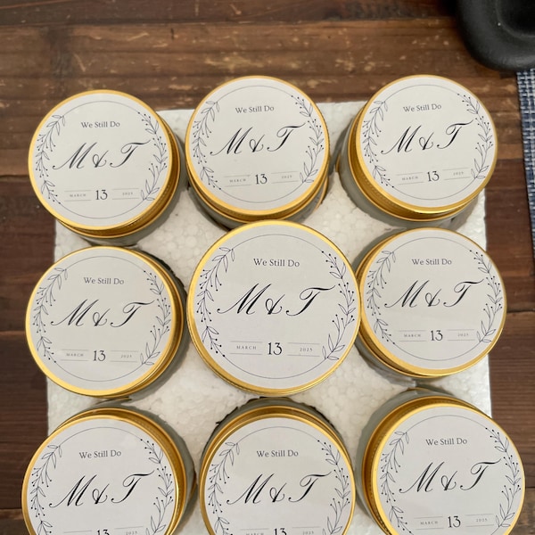 Bulk Wedding Favors for Guests, Personalized Mini Candles, Candle Party ...