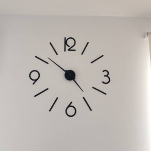 vidaXL Orologio da Parete 3D in Stile Moderno XXL Argento Decorazione Murale
