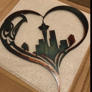 Seattle Seahawks metal wall art 12th Man Love Seattle | Etsy