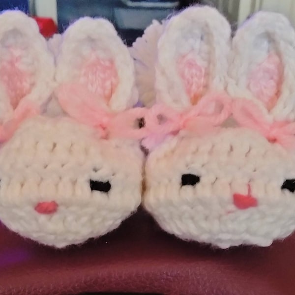 CROCHET PATTERN #204 Baby Booties Bunny Slipper - Instant Download ...