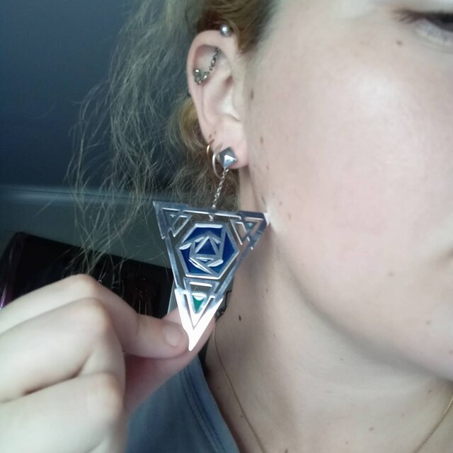 Buy Bayonetta 2 Cosplay Geometric Earrings Online in India - Etsy