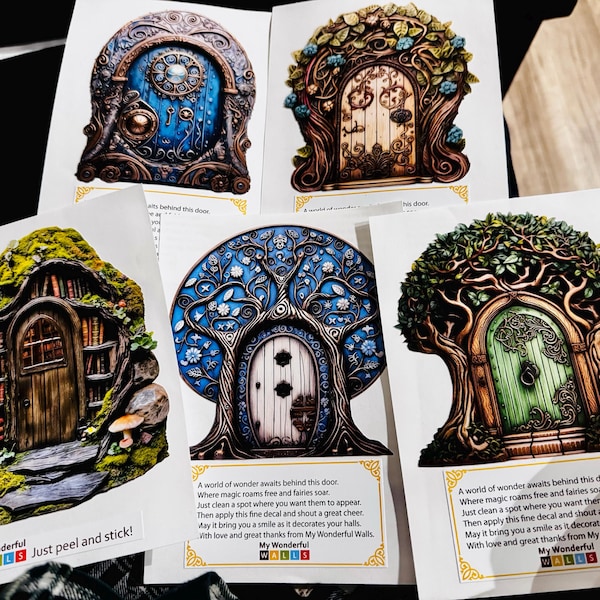 Woodland Library Fairy Door Decal - Etsy