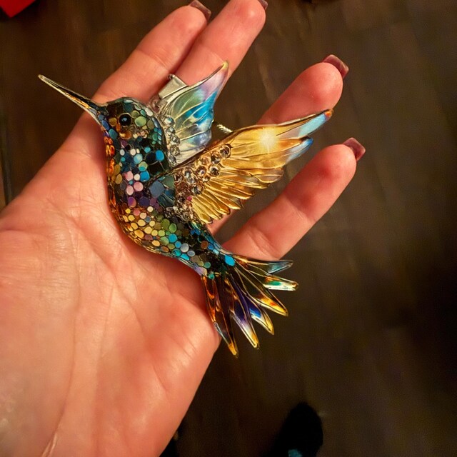 Colorful Hummingbird Acrylic 2D Flat Ornament, Hummingbird Hanging