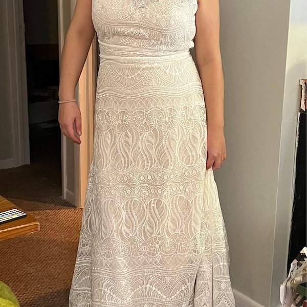 Classical Fairy Long sleeve Lace Mermaid Backless Chic Bridal Gowns