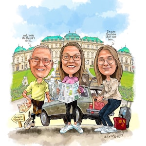 DIGITAL, Custom, Unique, and Dynamic Hand Drawn Caricature - The Perfect Personalized Gift! (11x14)