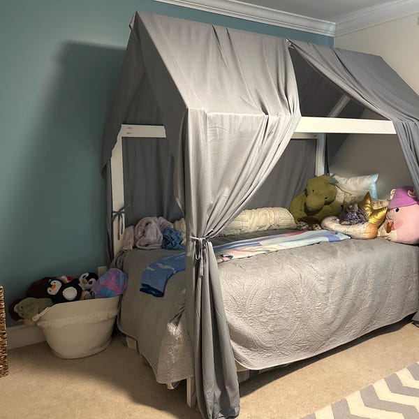 CANOPY Pink Muslin #3, Ikea Kura Canopy, Canopy for Toddlers' House Bed ...