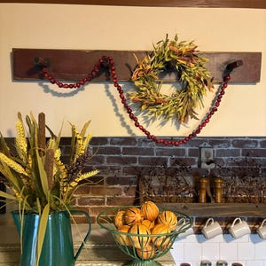 Dried Cranberry Garland ~ 48" or 36" ~ Handmade ~ Primitive Rustic Country ~ Homestead Farmhouse Christmas