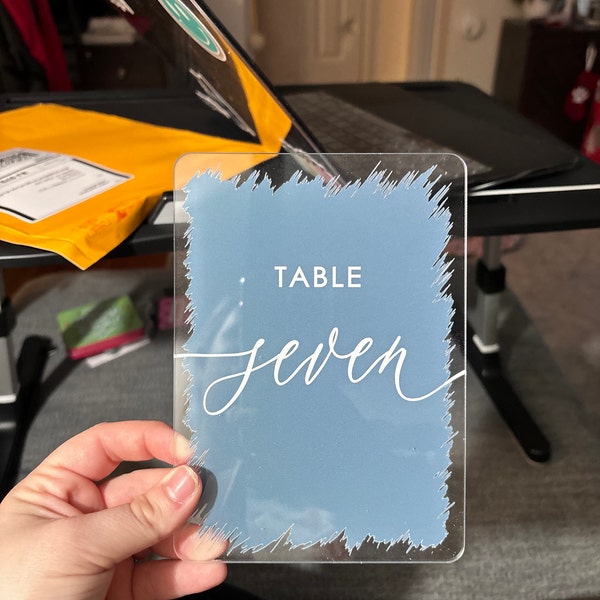 Brushed Acrylic Table Numbers, Wedding Table Numbers, Wedding Table ...