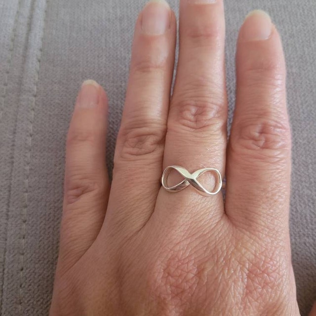925 Sterling Silver Infinity Ring - Infinity Symbol Ring in Silver