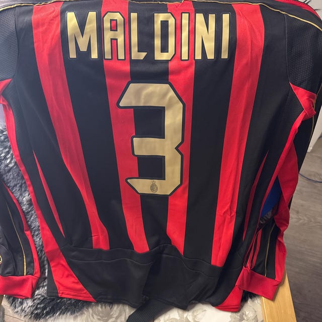 AC Milan 2006/2007 Maldini #3 Home Jersey - Etsy