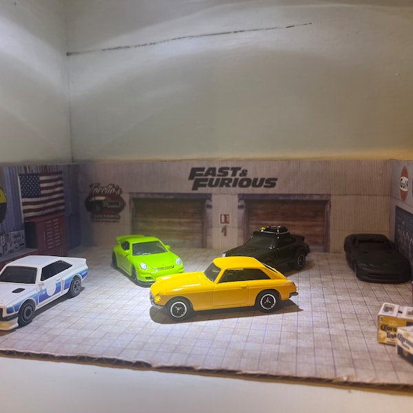 Printable Diorama Parking Lot 1/18 Scale - Garage Diorama (downloadable ...