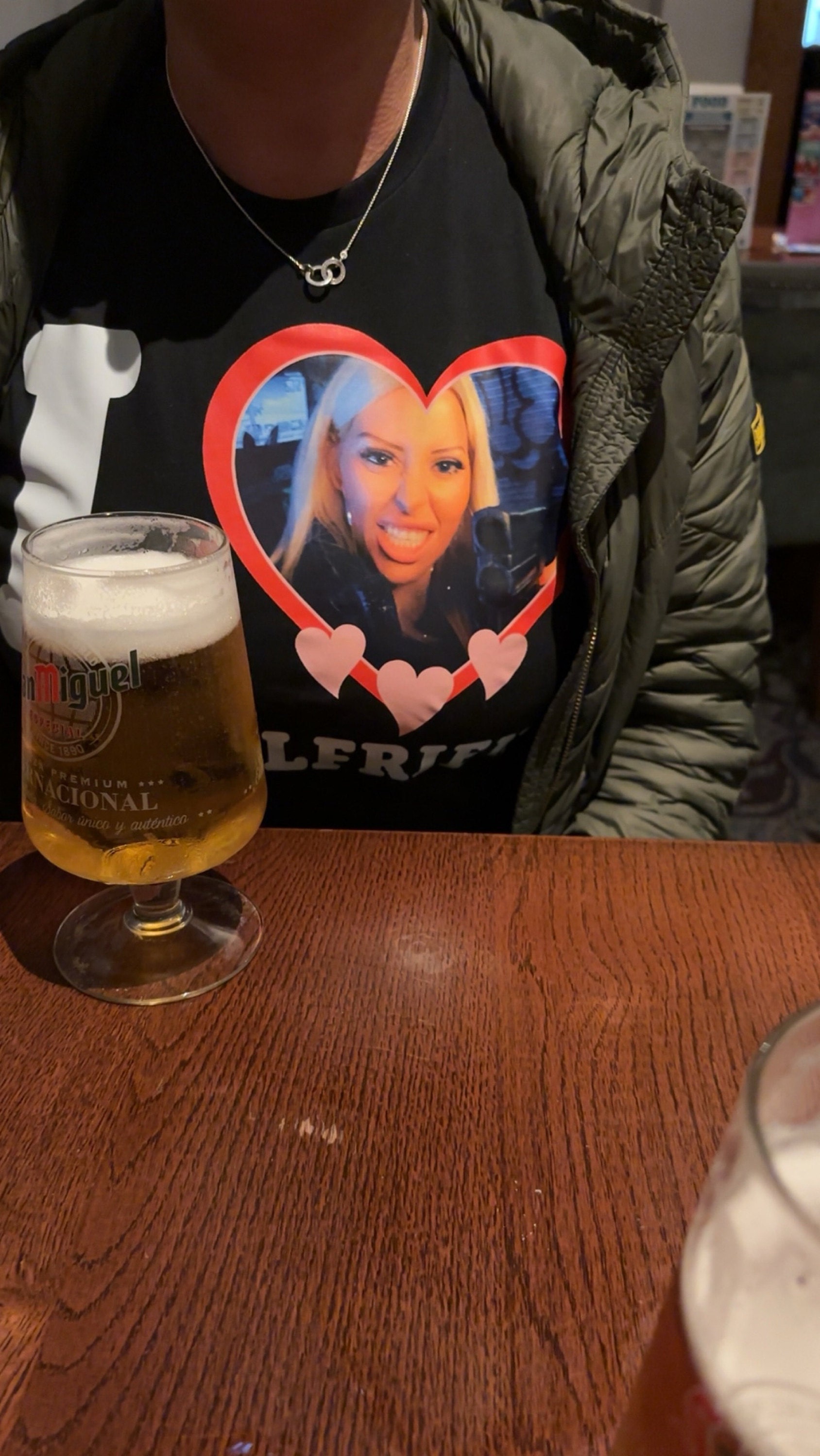Personalized Girlfriend Graphic Tee Shirt, Couples Matching Birthday Gift, Custom Photo Printed Top, Unique Gift for Her