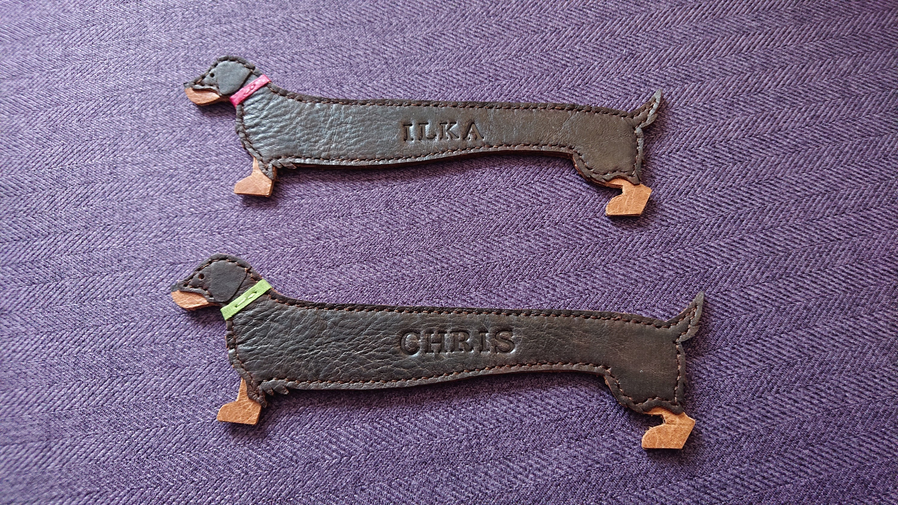 Sausage Dog Bookmark, Custom Leather Bookmark, Miniature Dachshund Gift, Christmas gift,Dog Bookmark, Dapple Dachshund Bookmark, Doxie