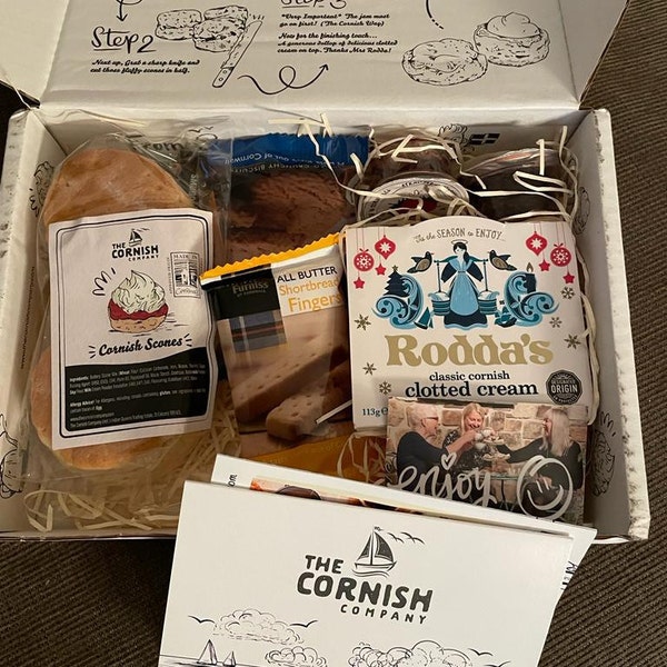 Cornish Cream Tea for 2 Hamper, Birthday Gift, Food Hamper, Thank You ...