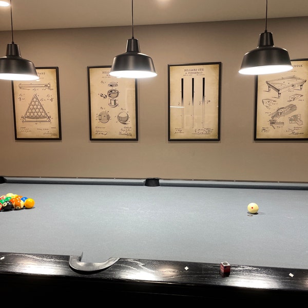 Billiards Patent Art Prints, Set of 4, Pool Room Decor - Etsy