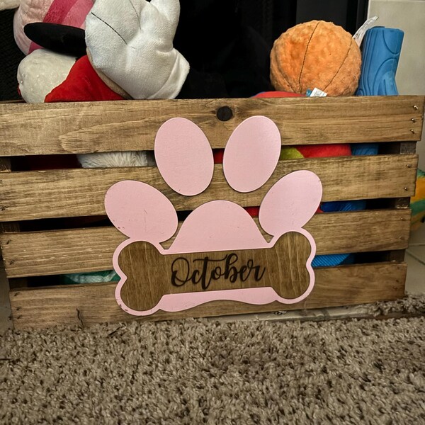 Personalized Dog Toy Box Dog Toy Crate Gift for Dog Lover Personalized ...