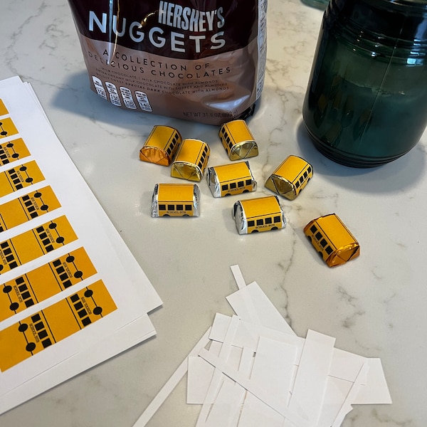 DIGITAL School Bus Wrappers Labels for Hershey Nuggets Instant Download ...