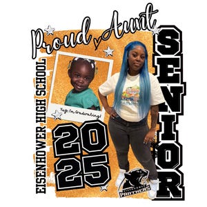 Custom Senior Graduation Template | Personalized Class of 2025| High School Grad Gift | Custom Senior Shirt | Canva Template for Senior 2025