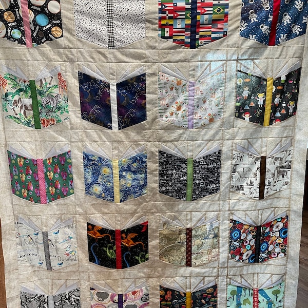 Book Nerb Pattern Book Nerd Quilt Pattern - by Angela Pingel - New Template Sets! - Etsy