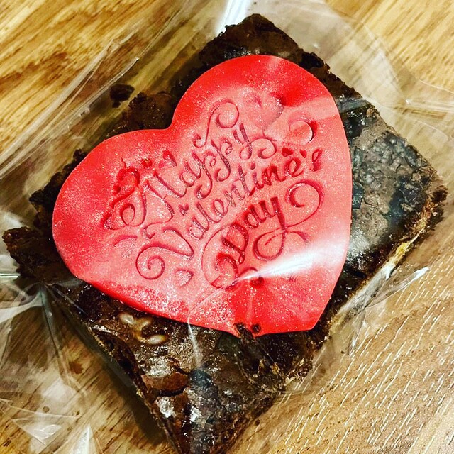 ハッピーバレンタインデー詳細ビスケットスタンプフォンダンケーキ