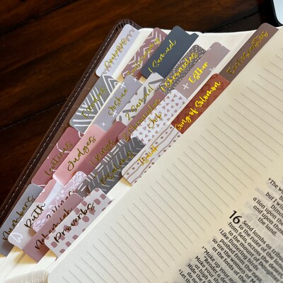 Bible Tabs Laminated Bible Tabs Tabs for the Bible Pretty Bible Tab ...