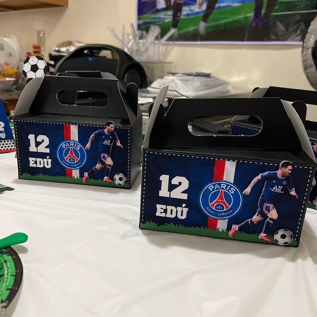 PSG Favor Box Décoration de fête PSG Anniversaire PSG Boîte