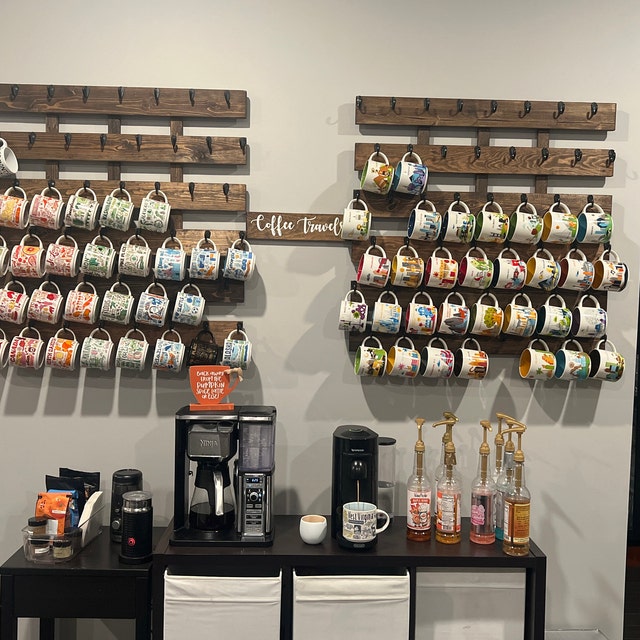 State Coffee Cup Display- Traveling Coffee Cup Display Case - Unique S –  Awoodflag