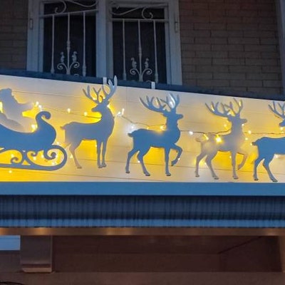 5.8ft Sleigh Reindeer Template When Made. Printable Trace and - Etsy