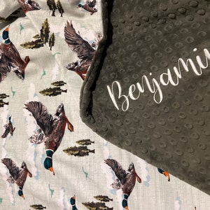 Flying Mallard Duck Lovey Duck Lovey Animal Lovey Neutral Baby Blanket