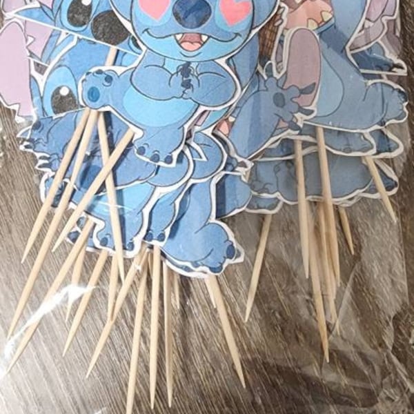 Stitch Cupcake Toppers, Lilo and Stitch, Stitch Party Download, Instant ...
