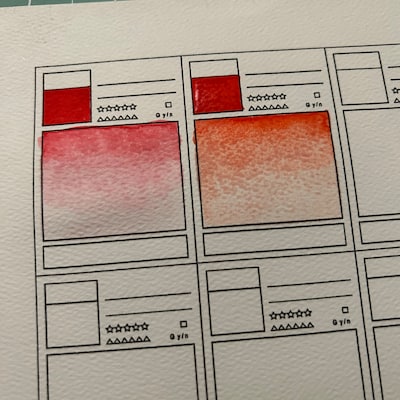 Watercolor Swatch Card Template/printable - Etsy