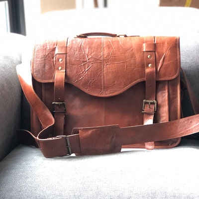 Leather Duffle Bag Handmade Leather Weekender Gym Bag - Etsy