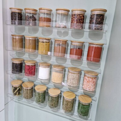 Acrylic Transparent Shelving Rack for Home Office, Minimalist Design ...