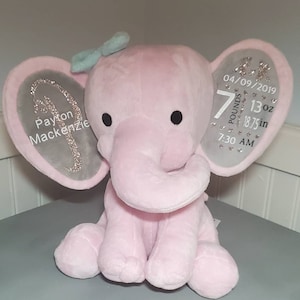 Download Birth Stats Keepsake Elephant Ear SVG birth announcement ...