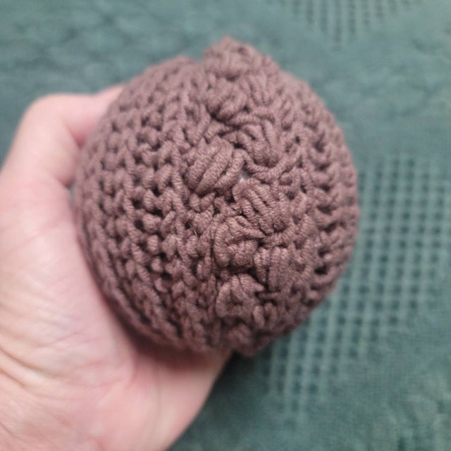 A customer's finished Autumn Wheat Bauble Ornament Crochet Pattern