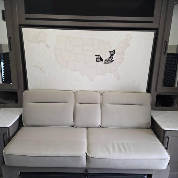 Map Sticker For Your Rv USA Decal - Sticker Travel Map for Rv's and Campers - Etsy
